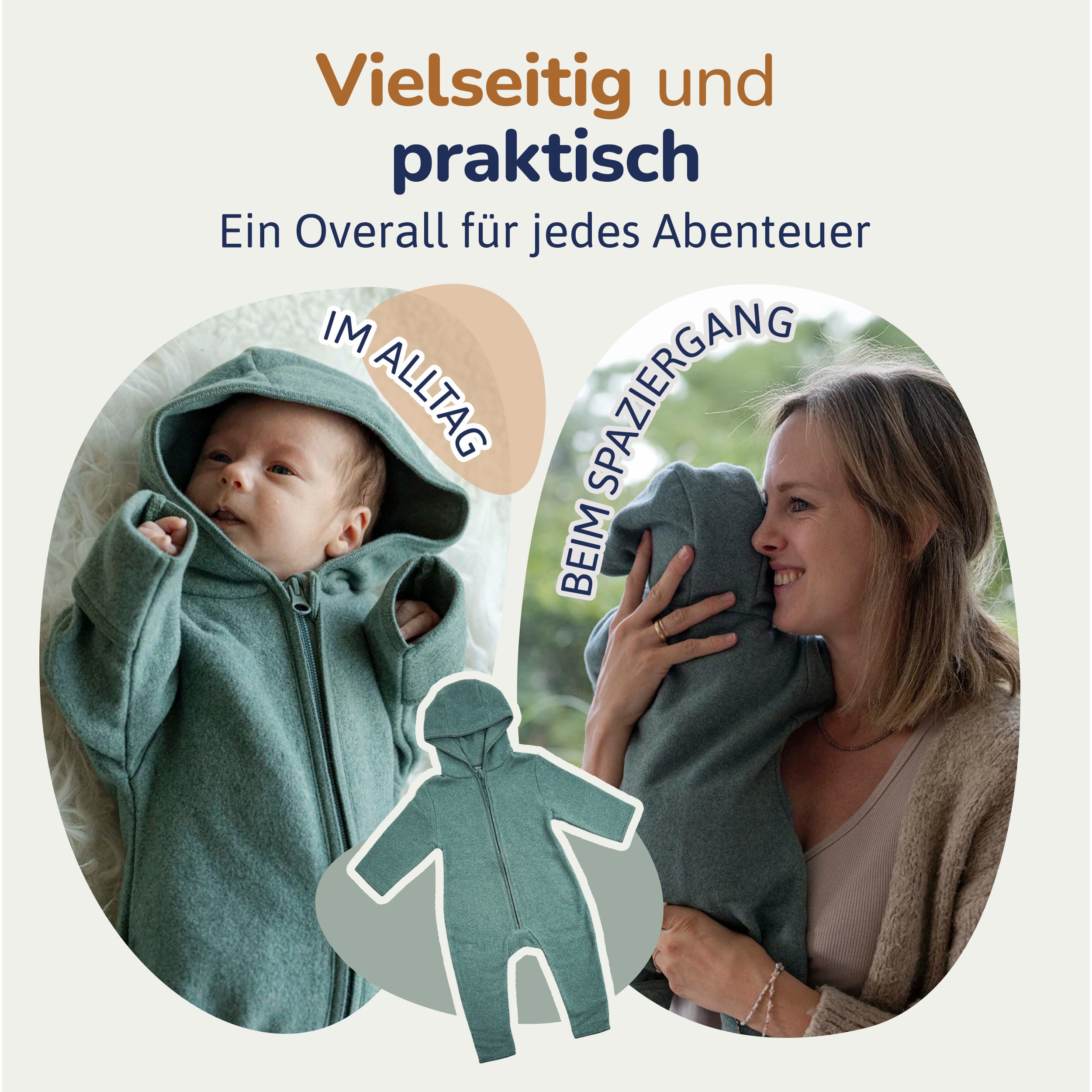 Hinzling Fleeceoverall aus Bio-Baumwolle – kuschelig weich, für jedes Wetter geeignet