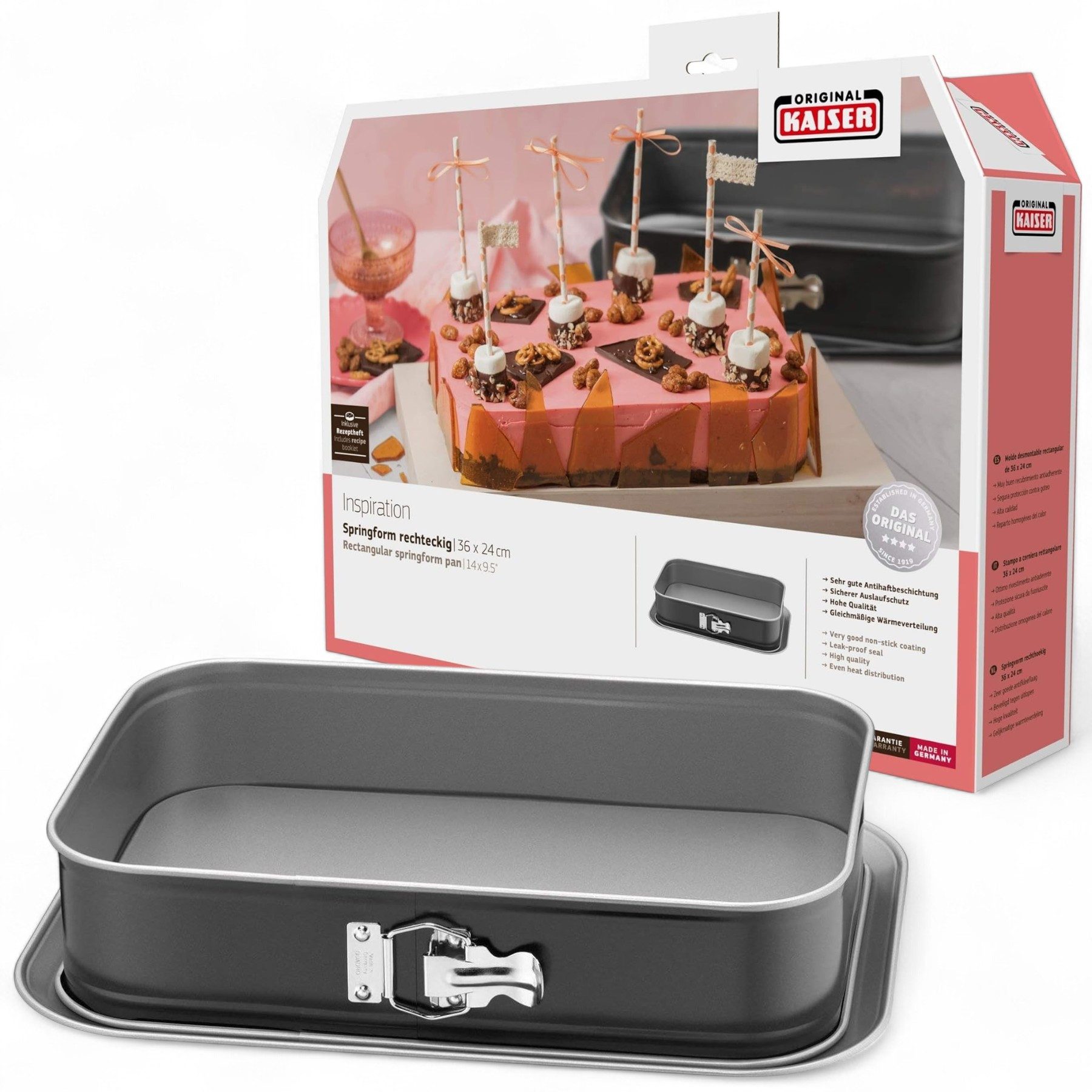 Kaiser Backformen Springform KAISER Springform Inspiration eckig 36x24cm