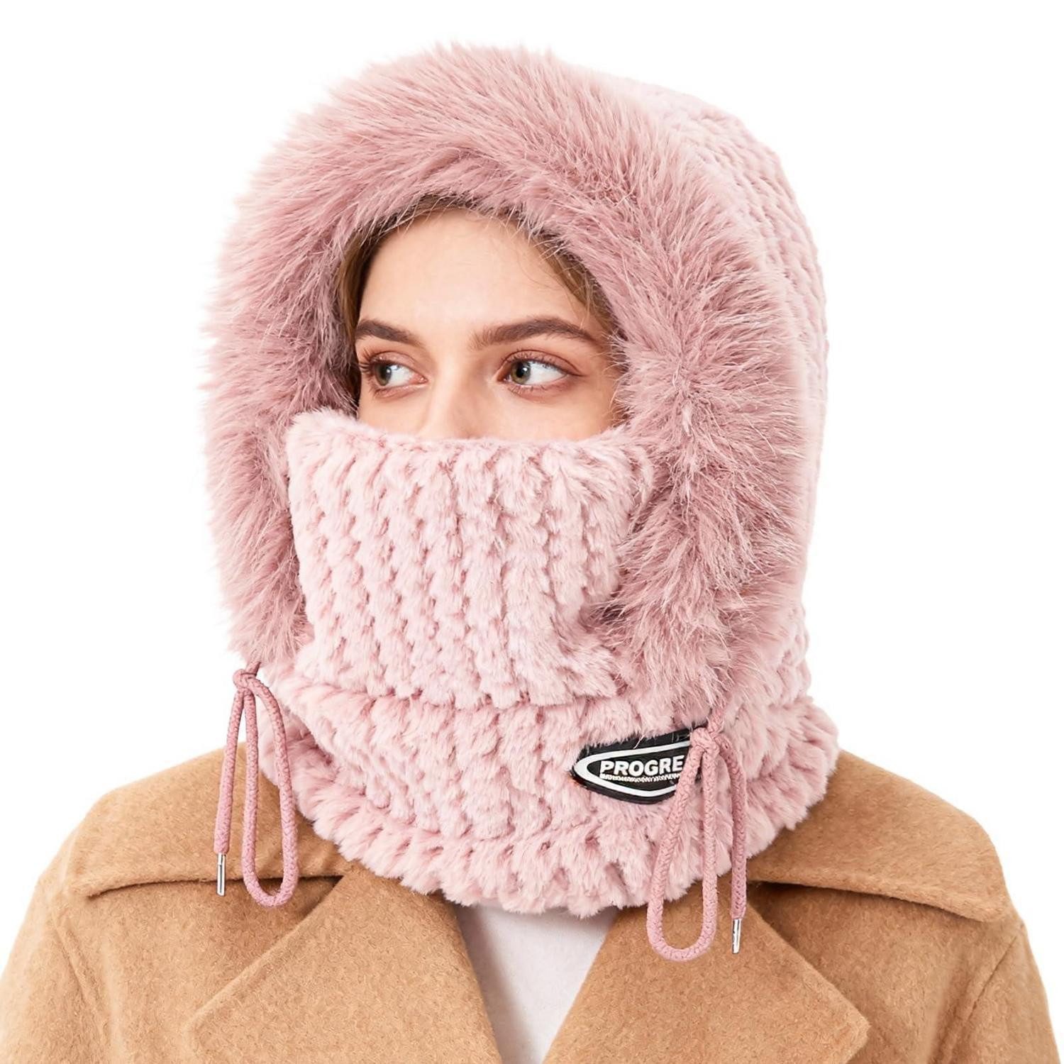 LuxusKollektion Sturmhaube Sturmhaube Balaclava Skimaske Thermo Winddicht Damen Herren Rosa