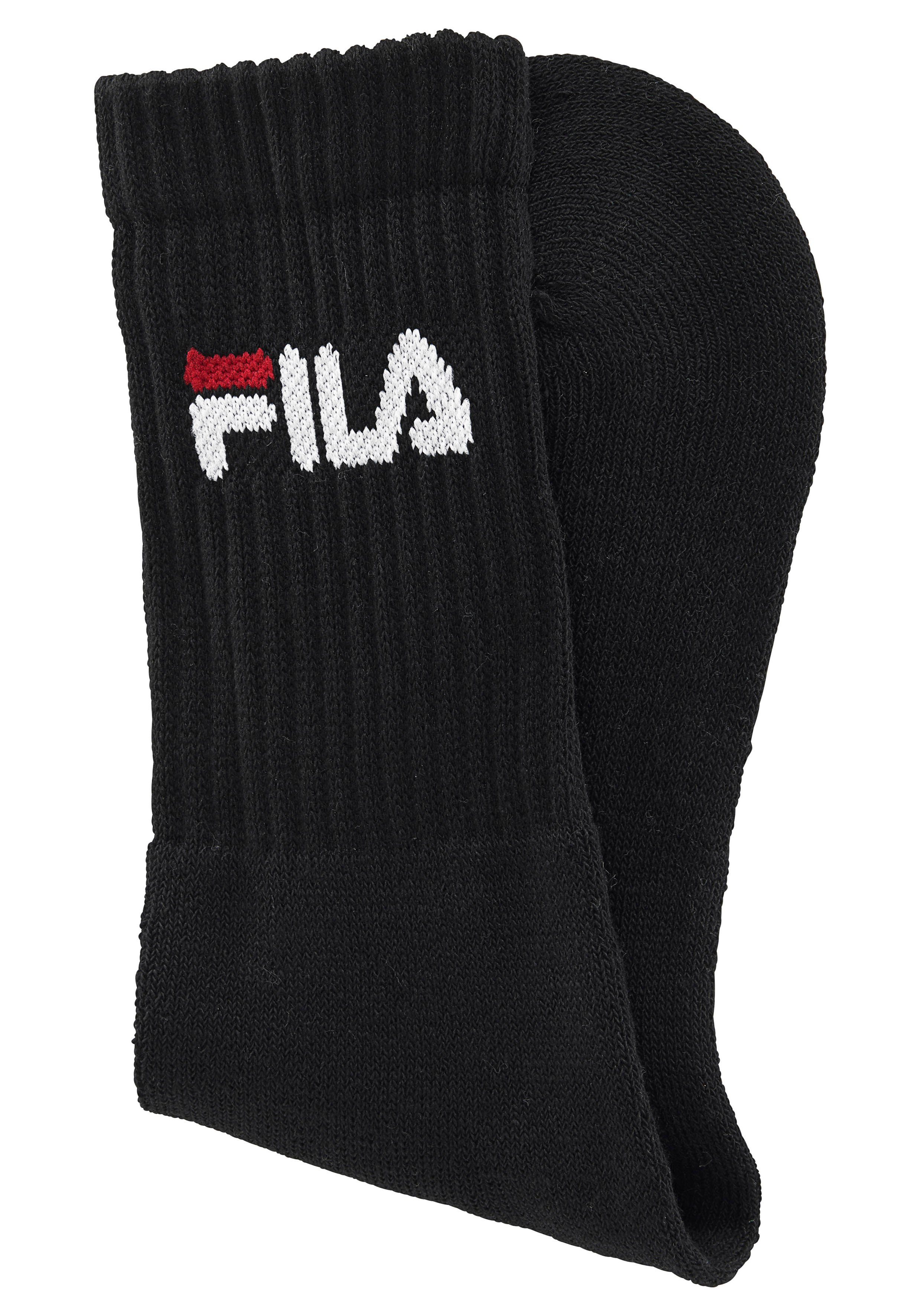 Fila Tennissocken UNISEX CREW TENNIS FULL TERRY SOCKS (6-Paar, 6 Paar) Sportsocken, flache Zehennaht