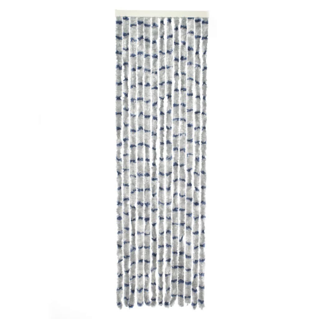 und Stripe Chenille für Grau/Blau Insektenschutz-Vorhang Grau Türen Travellife 185x56cm Insektenschutz Blau