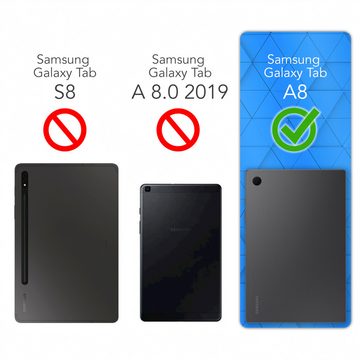 EAZY CASE Tablet-Hülle Rotation Case für Samsung Galaxy Tab A8 10.5 LTE 10,5 Zoll, Tabletcover Case Hardcover Flipcover zum Aufstellen Klapp-Case Grün