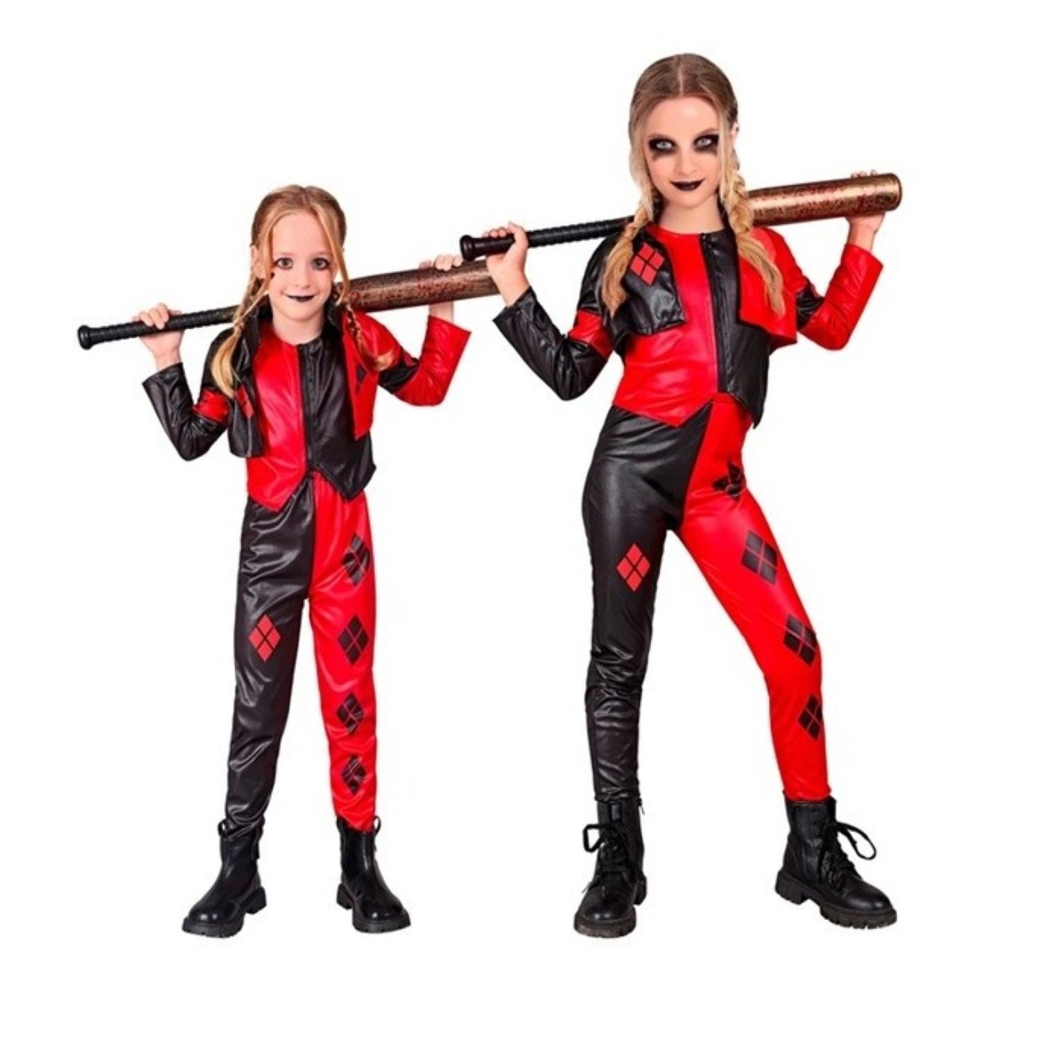 Widmann S.r.l. Clown-Kostüm Kostüm 'Böser Harlekin' für Kinder, Jacke, Weste