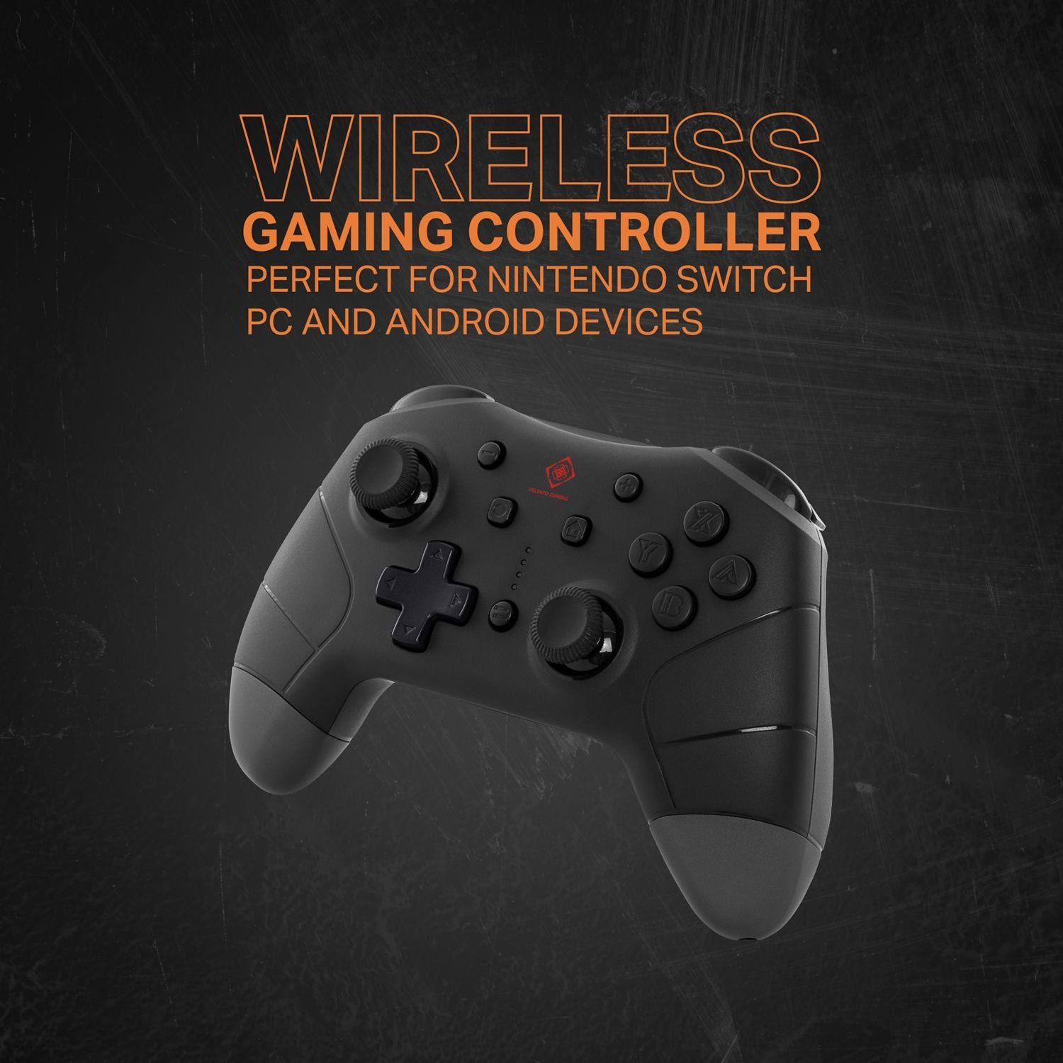 ABS-Kunststoff Gaming-Controller DELTACO Gamepad-Steuerung GAMING Controller Switch 5 (inkl. Herstellergarantie) schwarz Nintendo Jahre