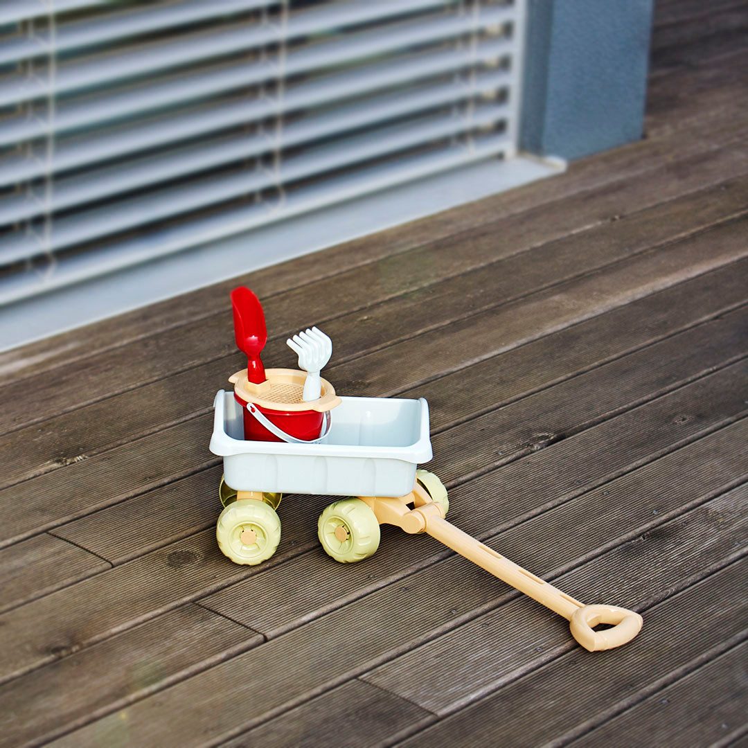 Little Foot small wagon, play wagon with bucket set, made of recycled plastic, Made in Germany