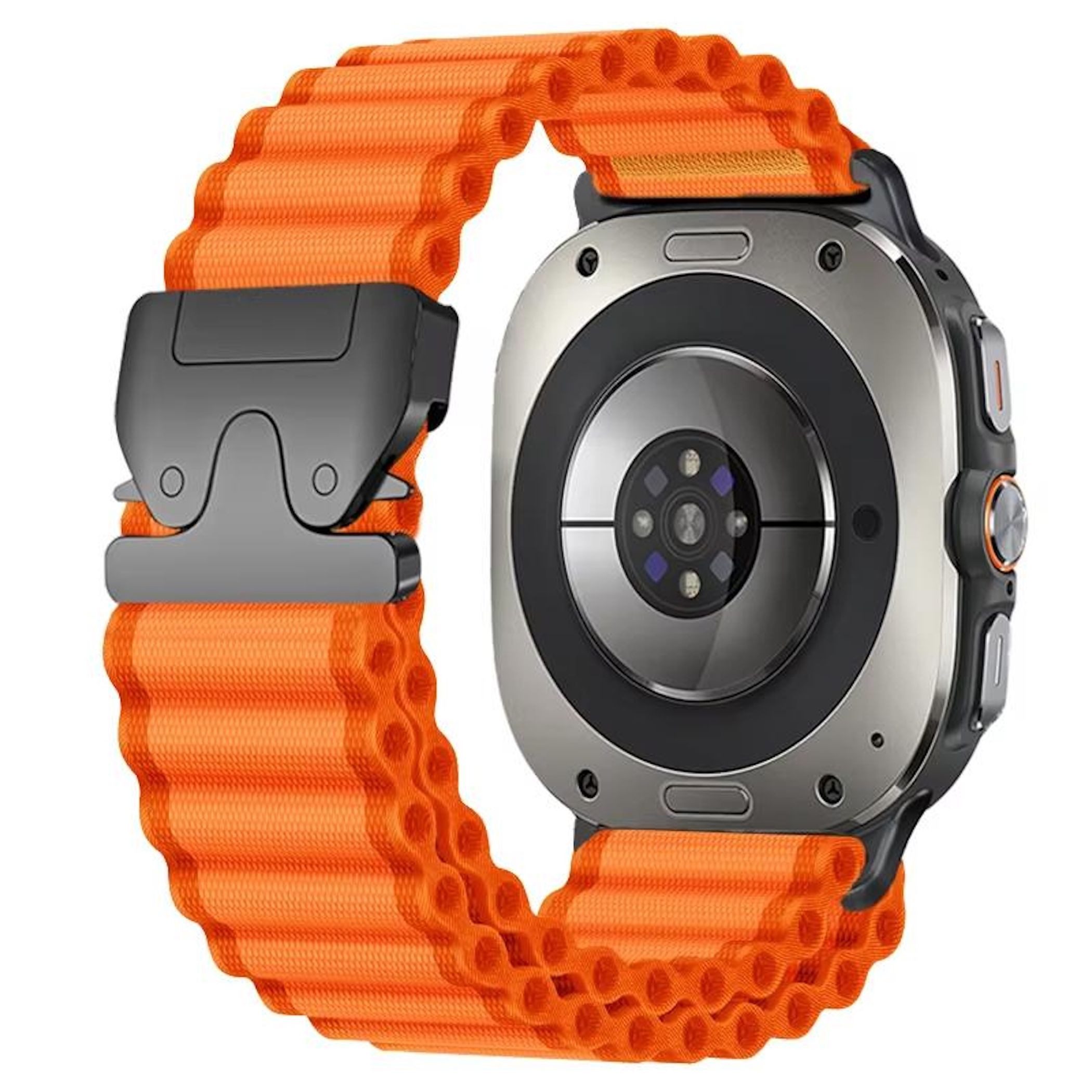 Wigento Smartwatch-Armband Nylon Outdoor für Samsung Galaxy Watch 9 / 8 / 8 Classic Ersatzband, Outdoor Armband, Verstellbar