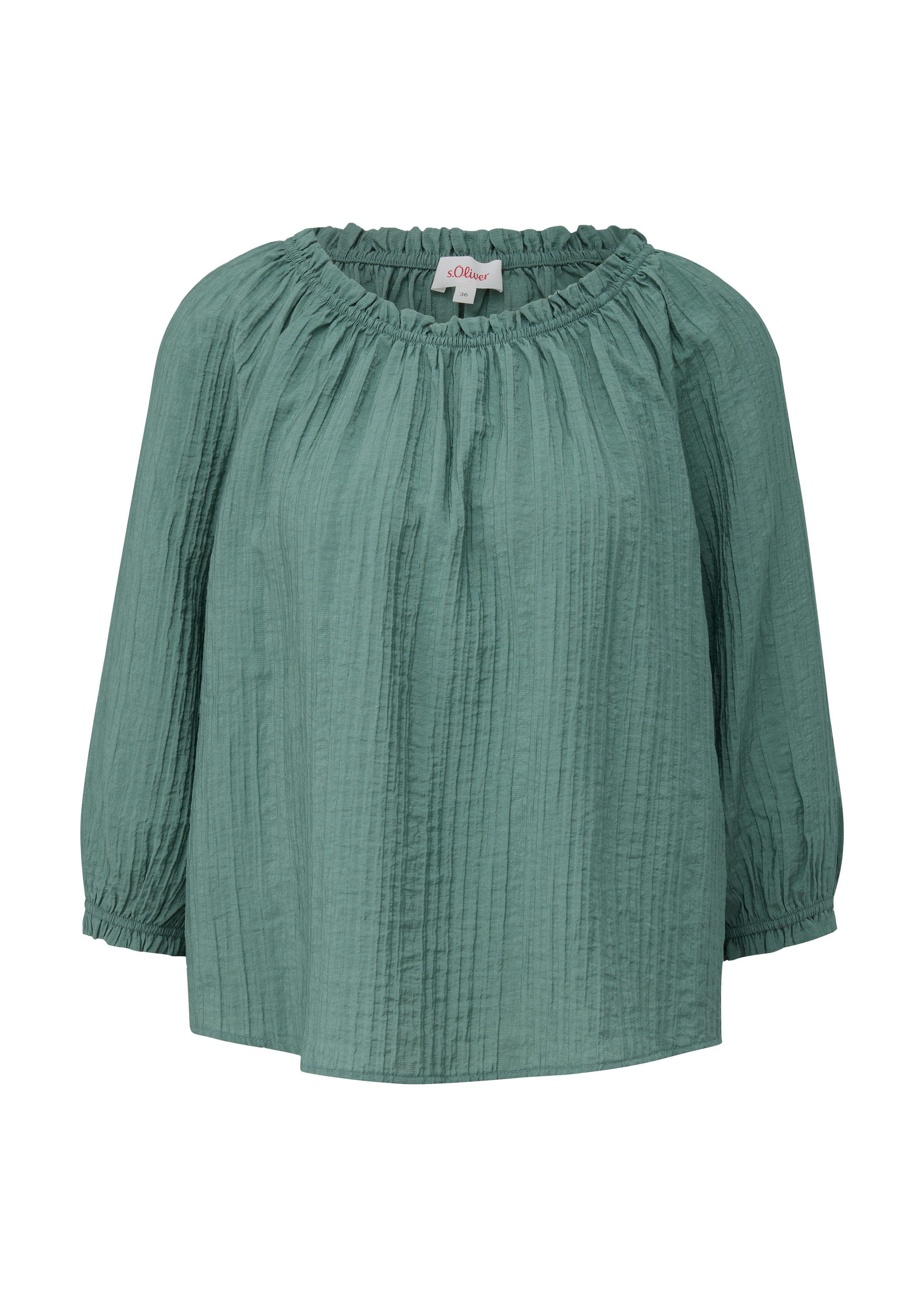 s.Oliver Kurzarmbluse Bluse Off-Shoulder-Bluse aus Viskosemix günstig online kaufen