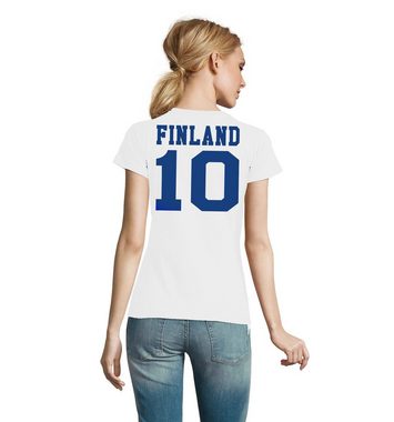 Blondie & Brownie T-Shirt Damen Finnland Skandinavien Sport Trikot Fußball Meister Europa EM