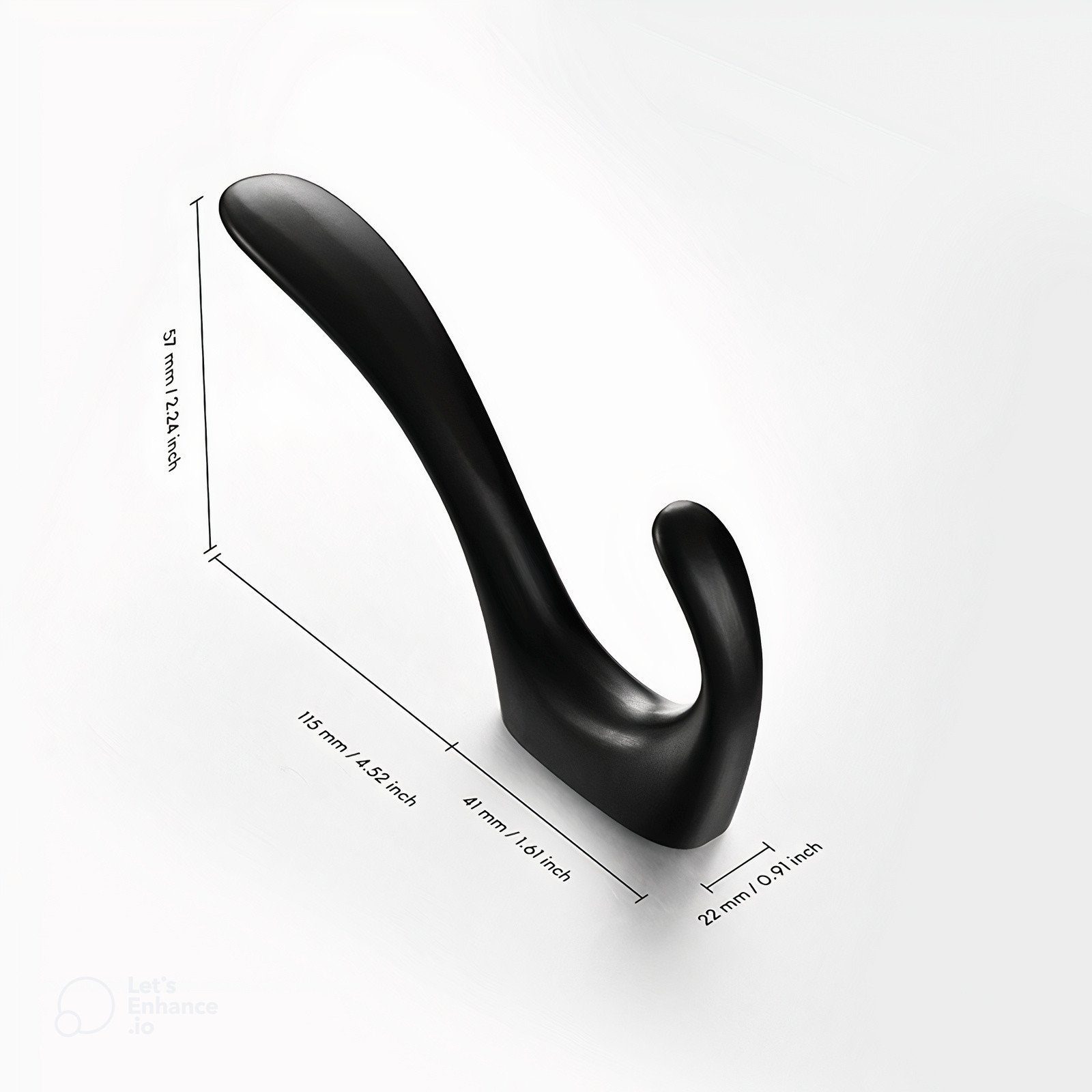 TECBULL Garderobenhaken TB-822 Garderobenhaken Kleiderhaken Edel Metall Zink Premium (2 St), Hochwertige Zinklegierung rostfrei