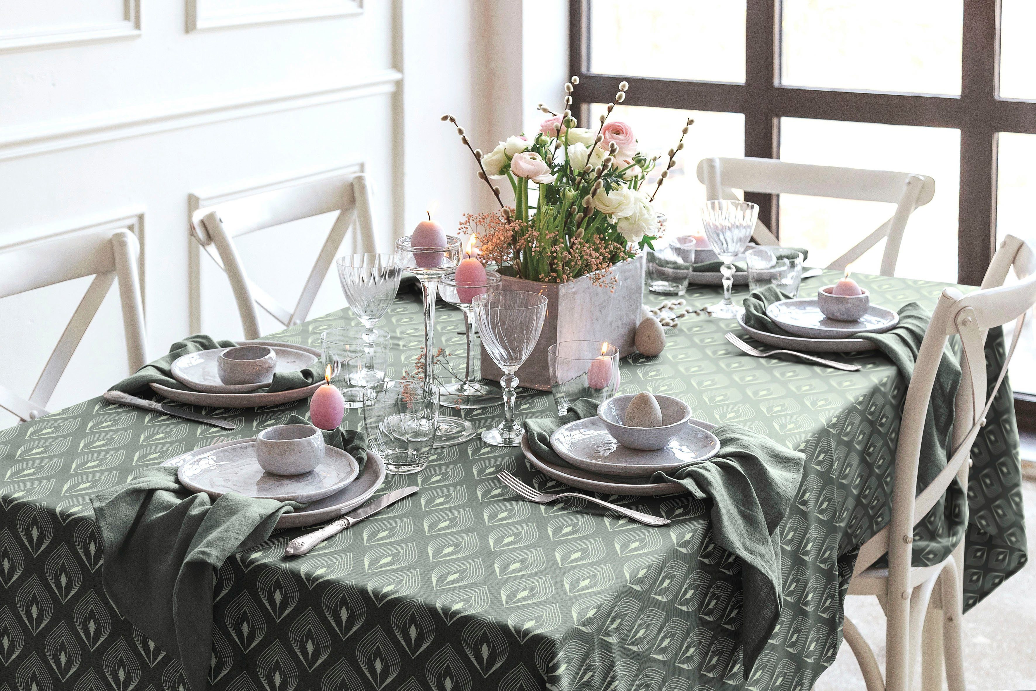 Adam Tischdecke Feathers (1-tlg), aus 100% Bio-Baumwolle