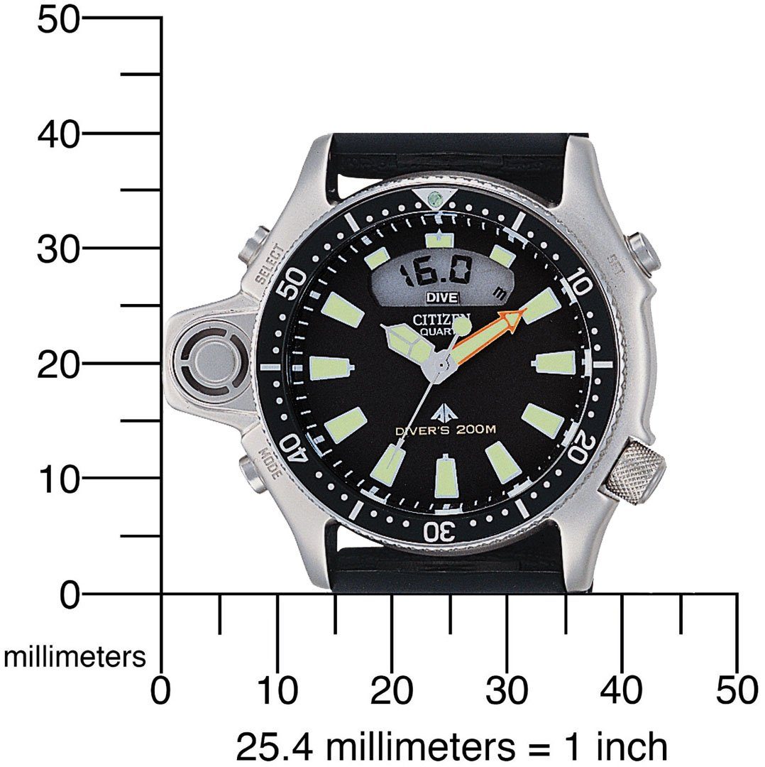 Citizen Taucheruhr Promaster Diver JP2000-08E, Armbanduhr, Quarzuhr, Herrenuhr, bis 20 bar wasserdicht, Datum