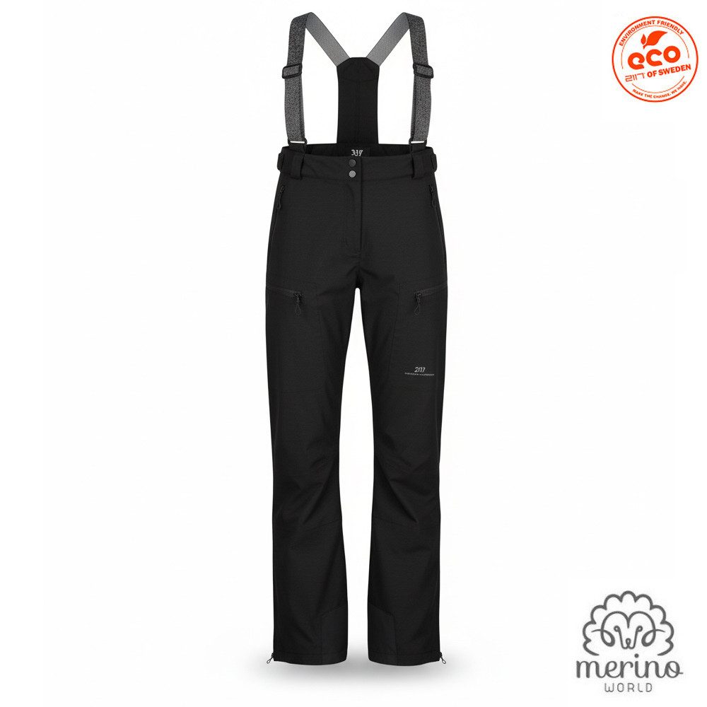 Leggings 2117 of Sweden - Merino Lanna Damen Skihose 20K wasserdicht, schwarz