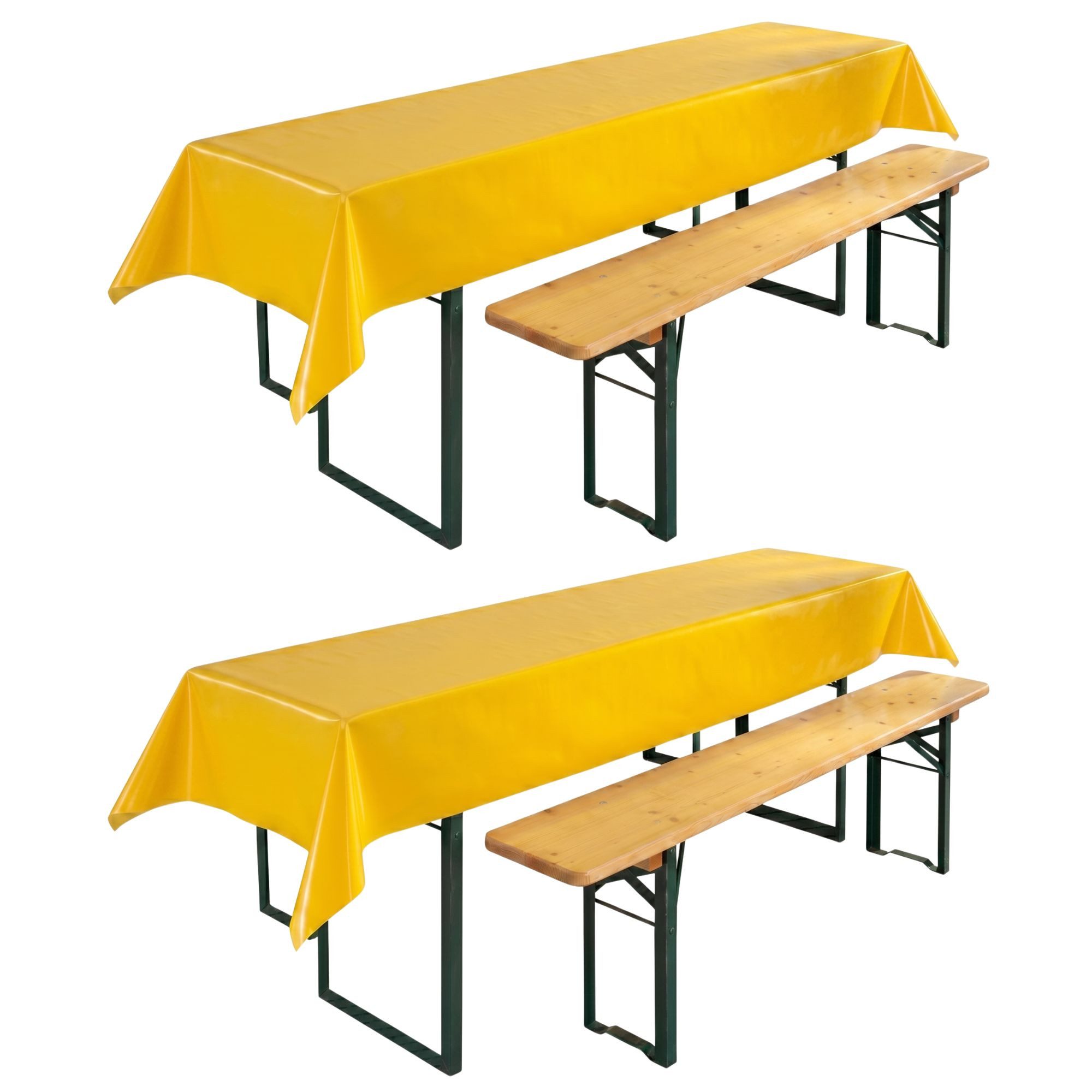 Beautex Tischdecke, Partytischdecke, für Biertischgarnituren, 100x250cm, viele Farben (2-tlg), wasserabweisend, abwaschbar, lebensmittelecht, strapazierfähig