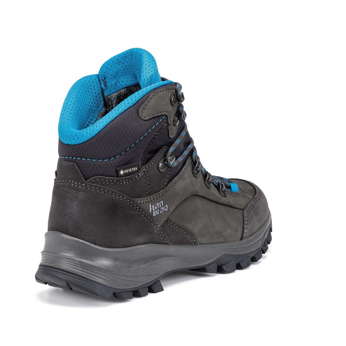 Hanwag Banks Lady GTX (Nubukleder, wasserdicht) asphaltgrau/ozeanblau Damen Wanderschuh