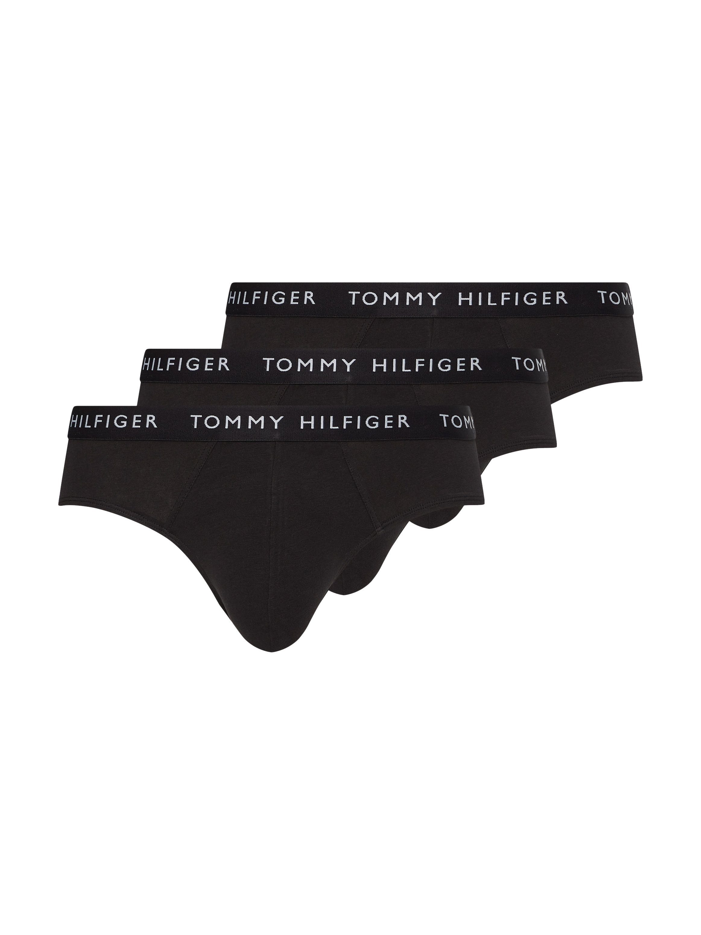 Tommy Hilfiger Underwear Slip (Packung, 3-St., 3er-Pack) mit kontrastfarbenem Wäschebund schwarz, schwarz, schwarz