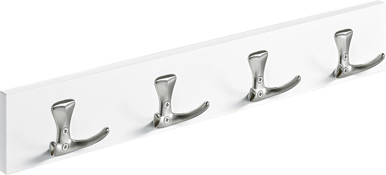 Hettich Garderobenleiste Hettich Holzgarderobe 4 Haken 50,0 x 8,0 x 4,6 cm
