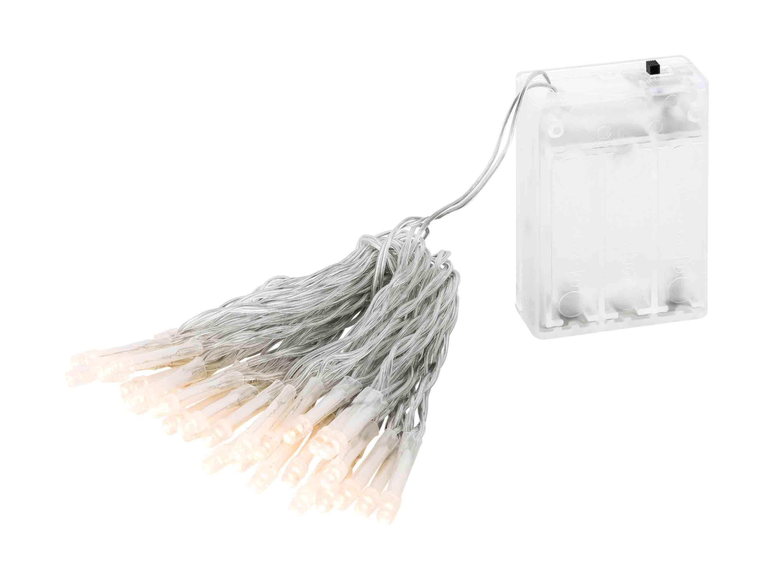 Linder Exclusiv GmbH LED-Lichterkette, Batterie 4,35m 30 LED warmweiß Innen transparent