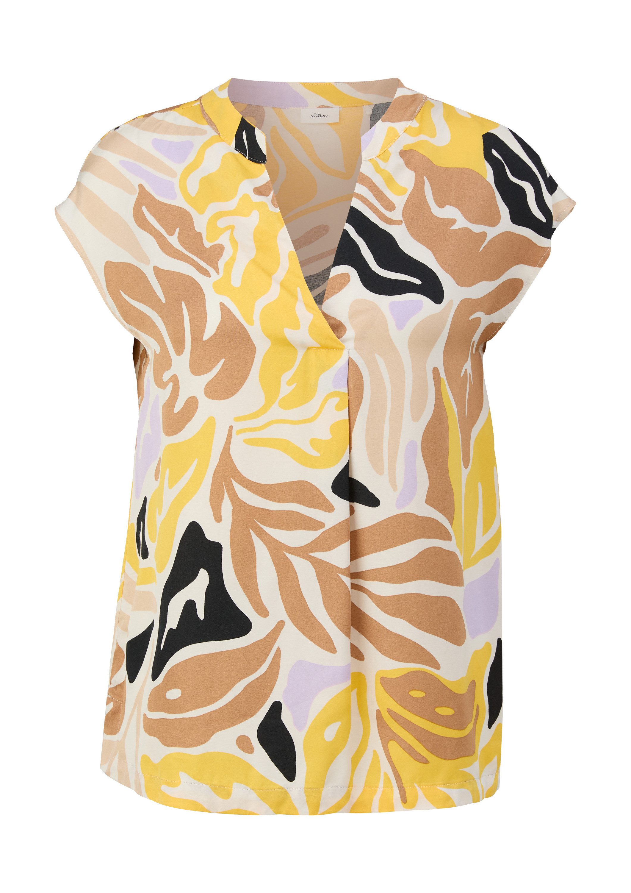 s.Oliver Kurzarmbluse Bluse Satinbluse ohne Ärmel günstig online kaufen