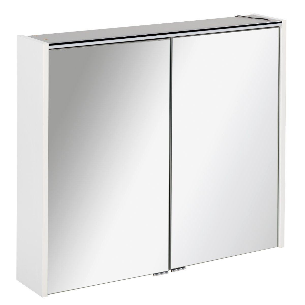 FACKELMANN Badezimmerspiegelschrank FACKELMANN LED Spiegelschrank DENVER / Badschrank mit gedämpften Scharnieren / Maße (B x H