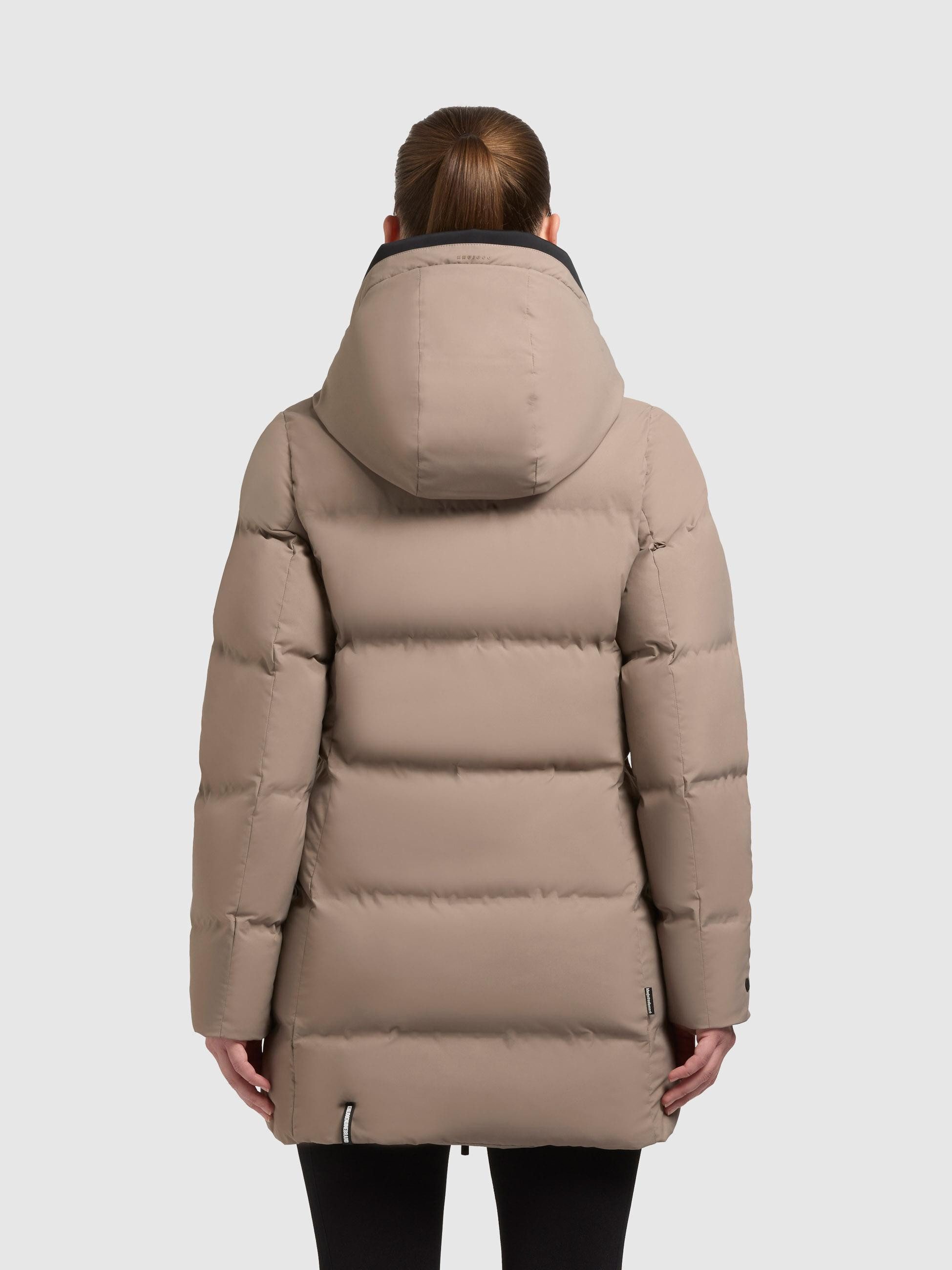 khujo Kurzmantel Tanare4 Warmer Damen Puffermantel mit Kapuze
