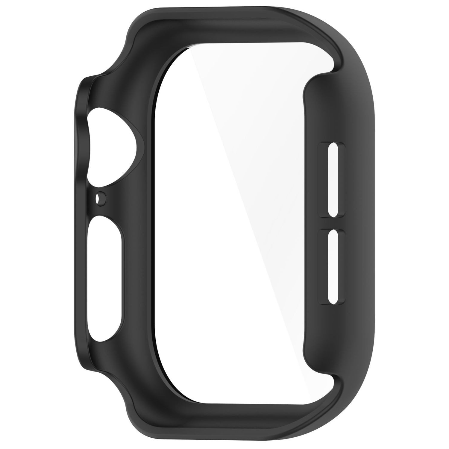 Wigento Smartwatch-Hülle Für Apple Watch Series 11 / 10 46mm Kunststoff Hülle + H9 Glas Schwarz, Schutzhülle aus PC + Panzerglas für Rundumschutz