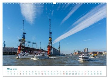 CALVENDO Wandkalender Auf der Elbe unterwegs (Premium, hochwertiger DIN A2 Wandkalender 2023, Kunstdruck in Hochglanz)