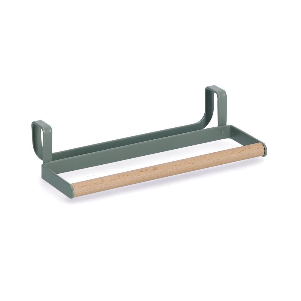 Zeller Present Halter Türhandtuchhalter, Metall/Buche, salbei