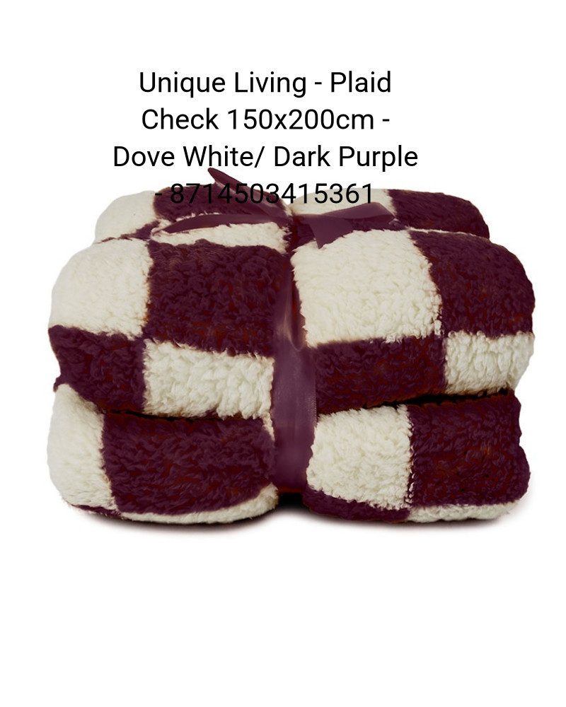 Plaid Unique Living Plaid Check Lila 150x200 cm, UNIQUE Living