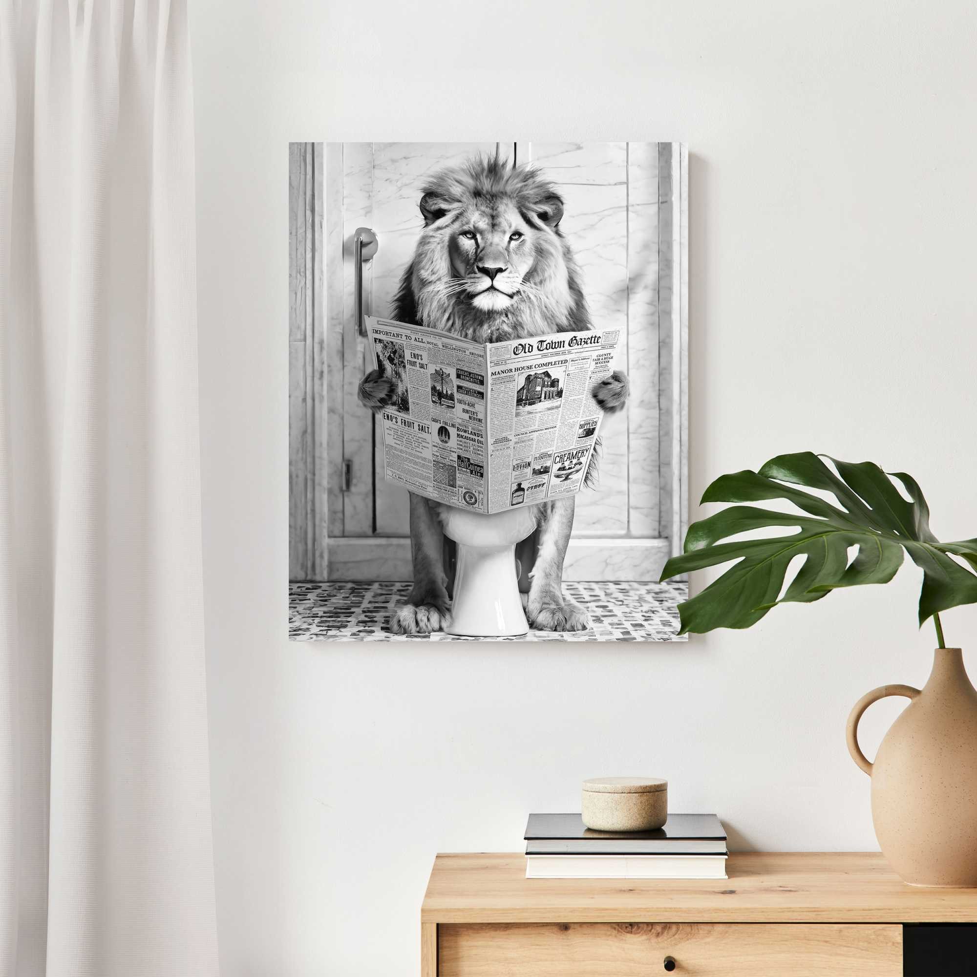 Reinders! Deco-Panel Löwe auf Toilette, Toilette günstig online kaufen