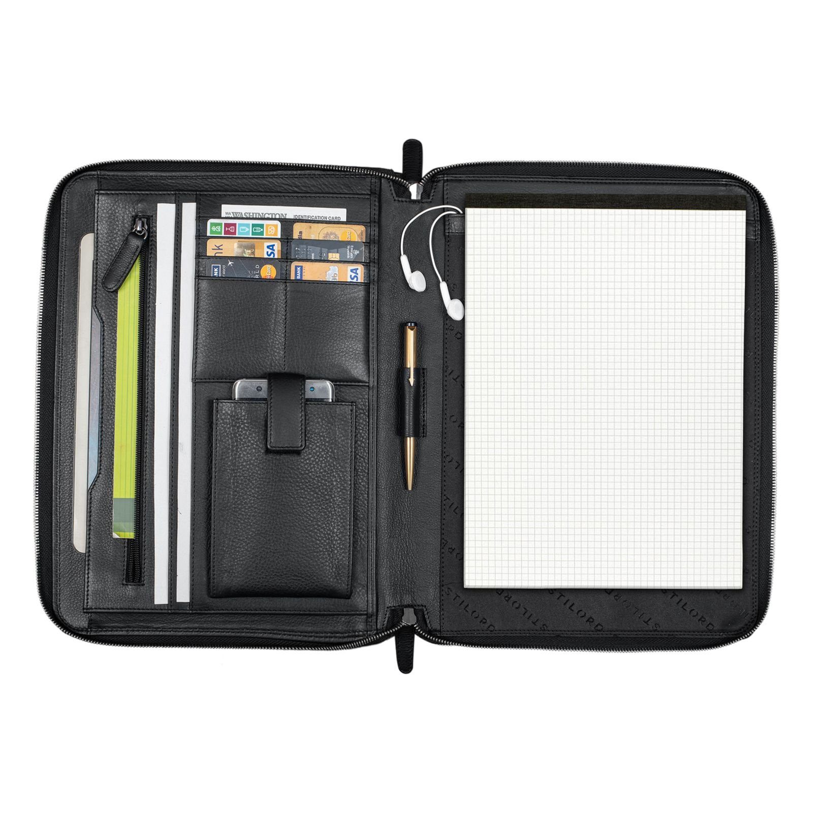 STILORD Konferenzmappe STILORD "Ferris" Dokumentenmappe Echtleder Konferenzmappe XL