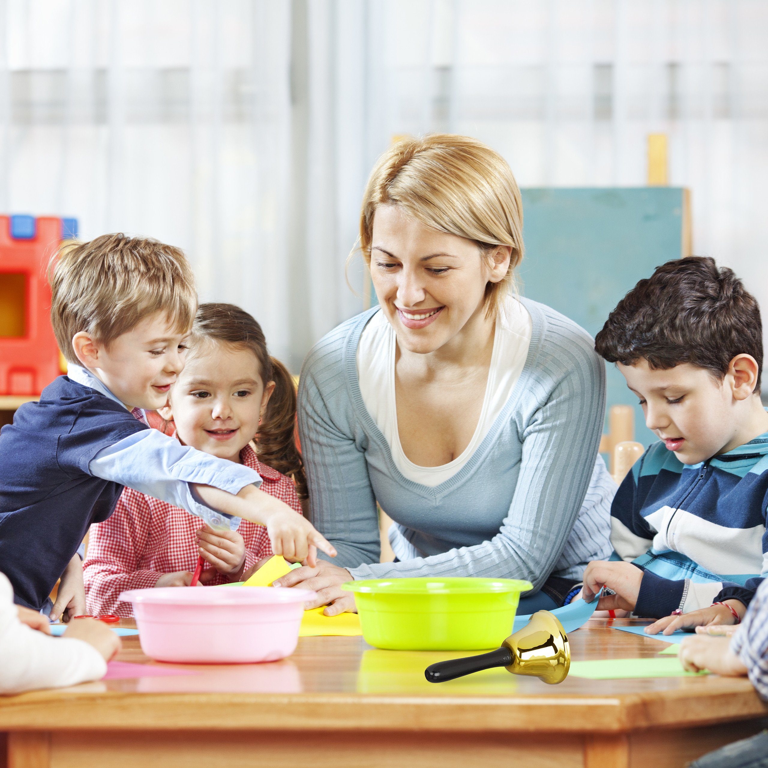 relaxdays Dekofigur Tischglocke Handglocke, gold günstig online kaufen