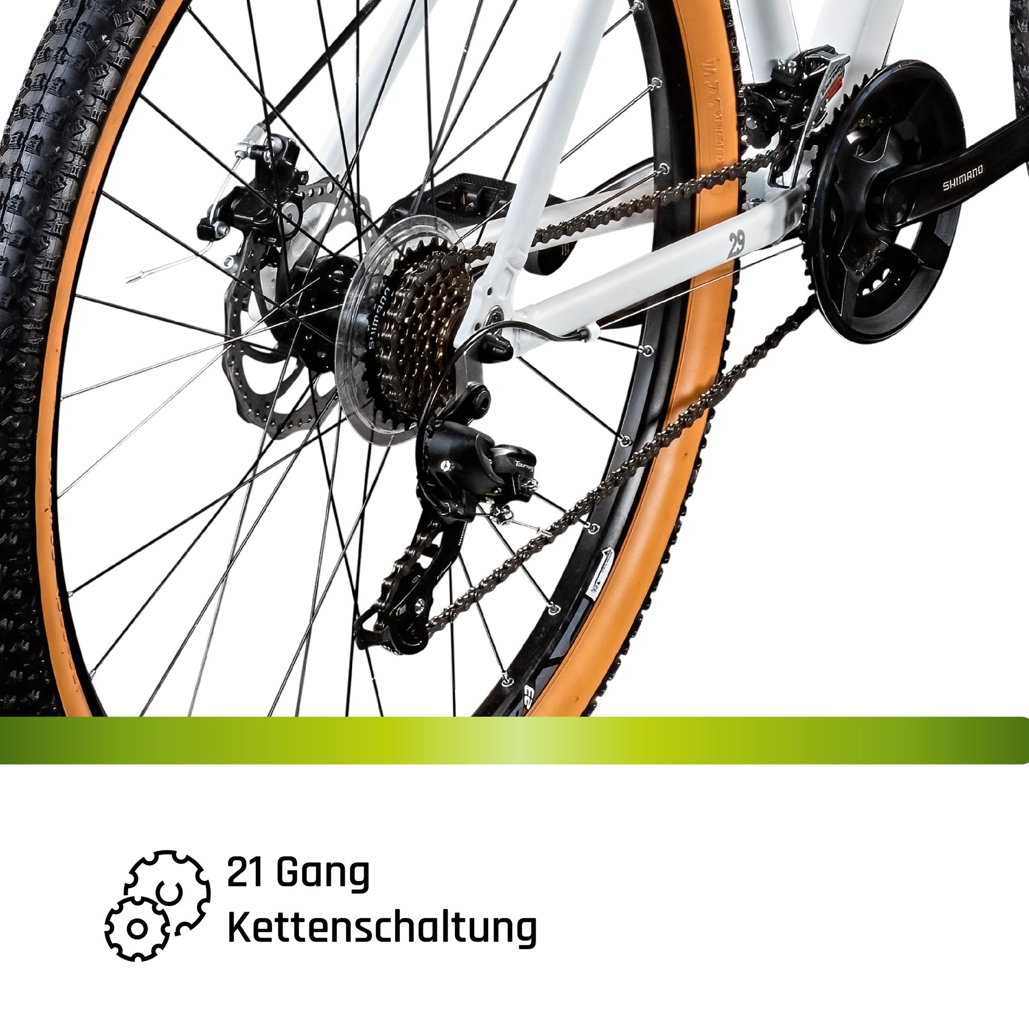 Galano Mountainbike Toxic 29", 21 Gang, Kettenschaltung, Mountainbike Hardtail 29 Zoll MTB Fahrrad
