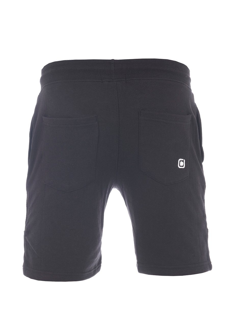 Sweatshorts Herren Kordelzug mit RIVRainer (24000) Black Slim Fit Bermudashorts Shorts riverso