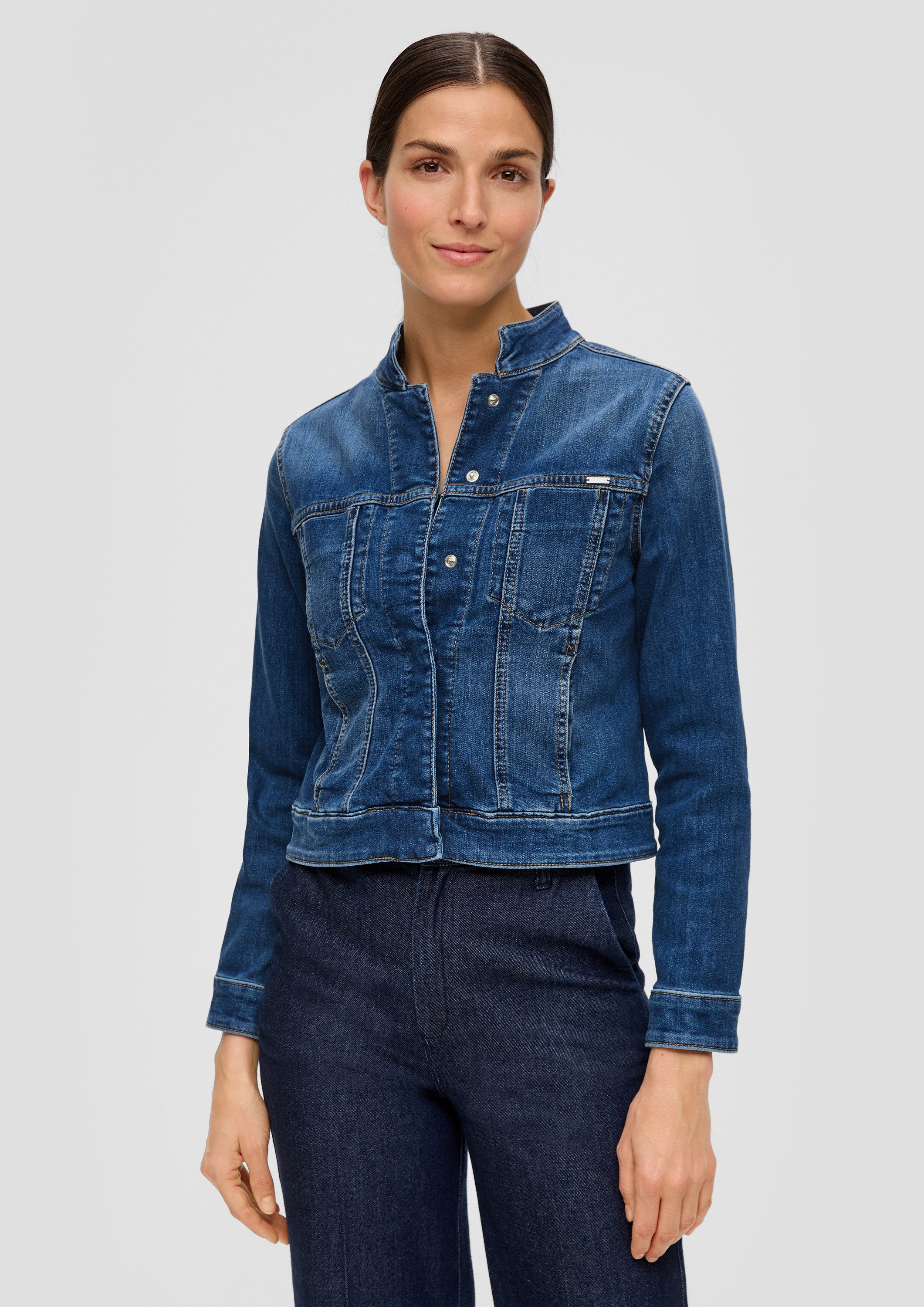 s.Oliver Funktionsjacke Indoor-Jacke Jeansjacke mit Stehkragen günstig online kaufen