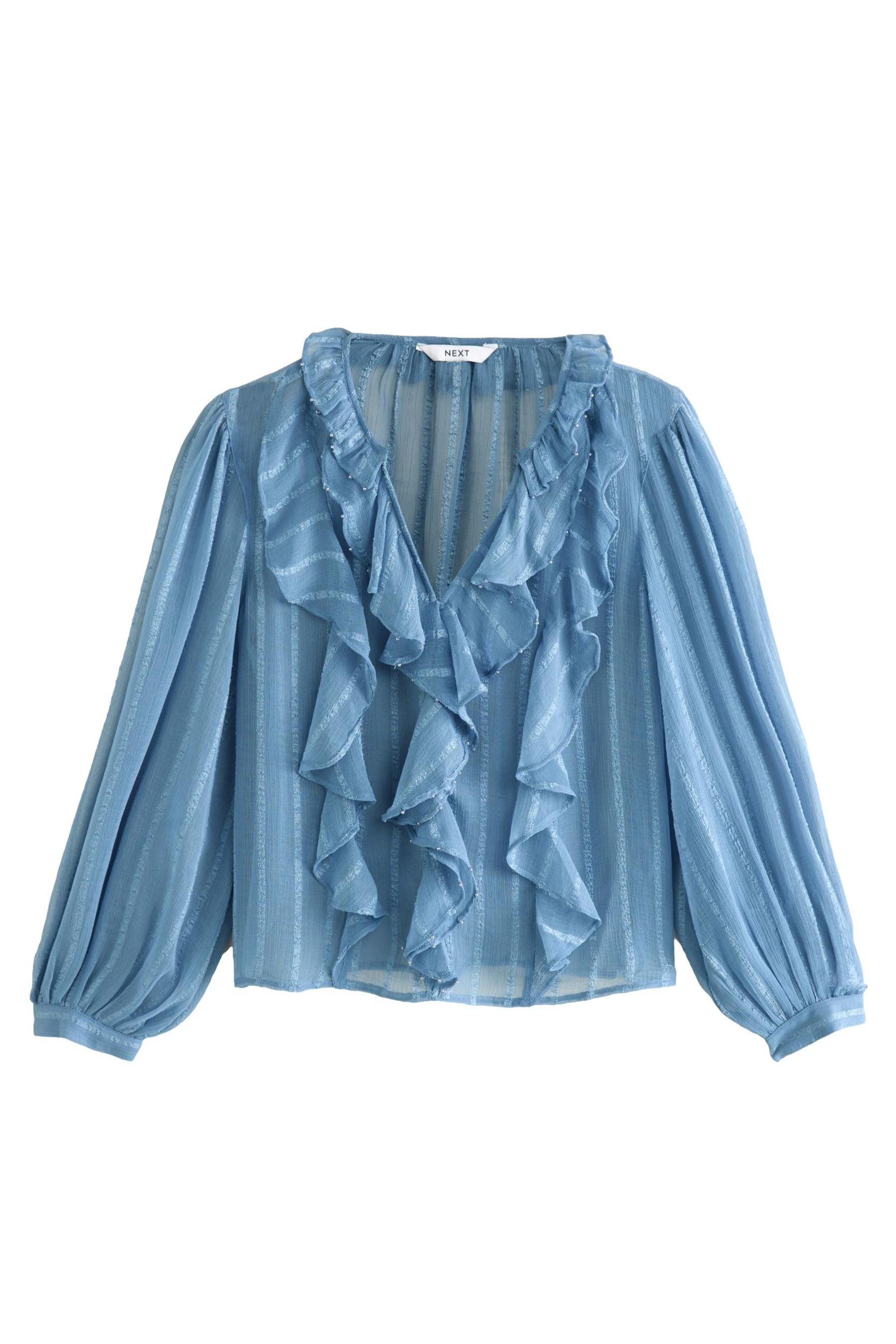 Next Langarmbluse Transparente Langarm-Bluse mit Rüschen günstig online kaufen