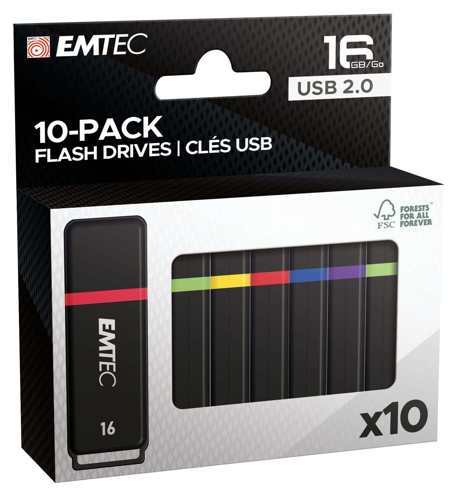 EMTEC K100 USB 2.0 Mini Box USB-Stick (16 GB USB-Stick mit recyceltem Gehäuse in 5 Farben)