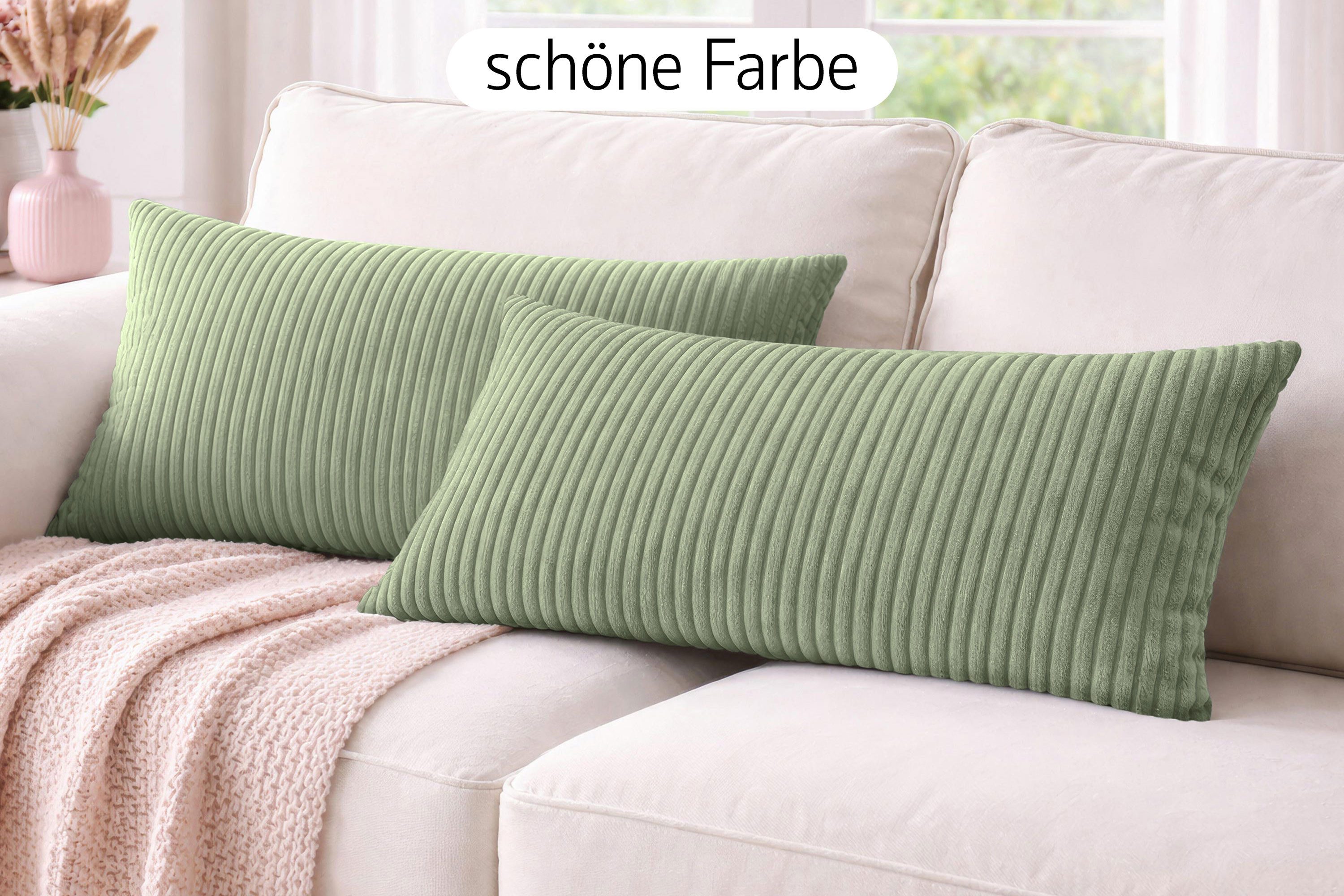 Amilian Dekokissen 40x80 cm mit Füllung - Sofakissen, Zierkissen - Couchkissen, 1 Stück - weich, formstabil, pflegeleicht und waschbar – Bild 4 von 5