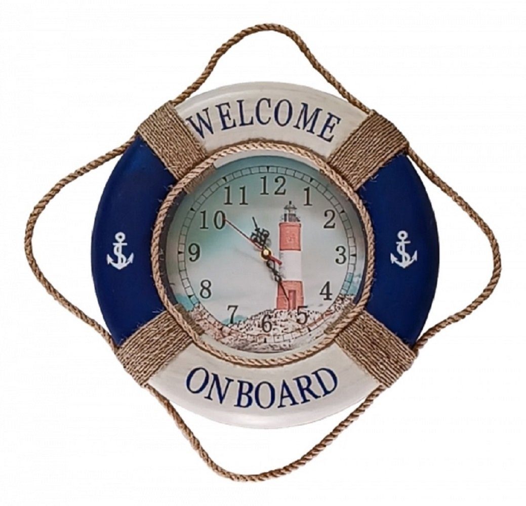 Linoows Uhr Maritime Wanduhr im Rettungsring günstig online kaufen