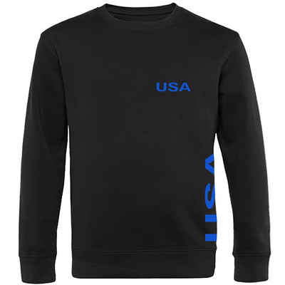 multifanshop Sweatshirt USA - Brust & Seite - Pullover