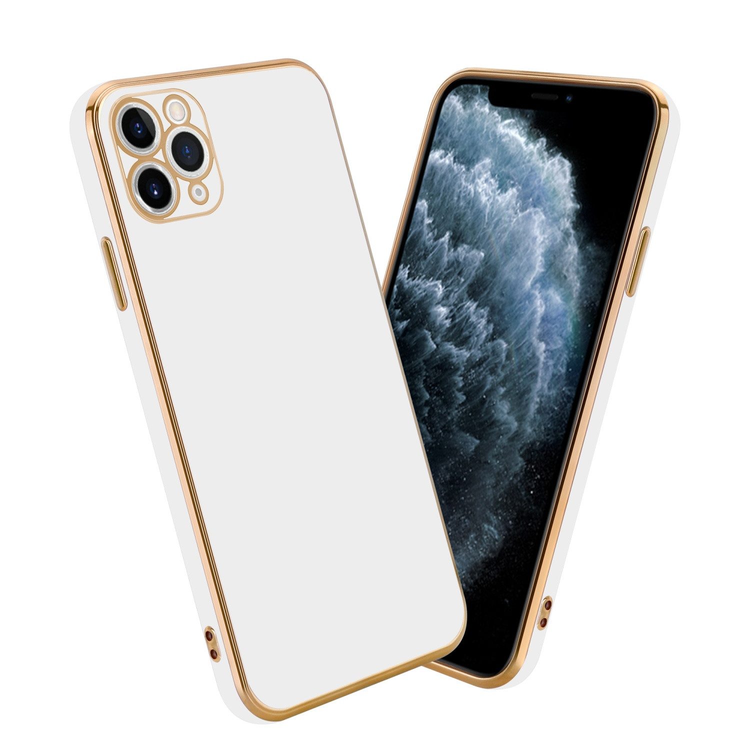 Cadorabo Handyhülle für iPhone 12 PRO Hülle Apple iPhone 12 PRO, Schutzhülle - TPU Silikon Hülle - mit Kameraschutz