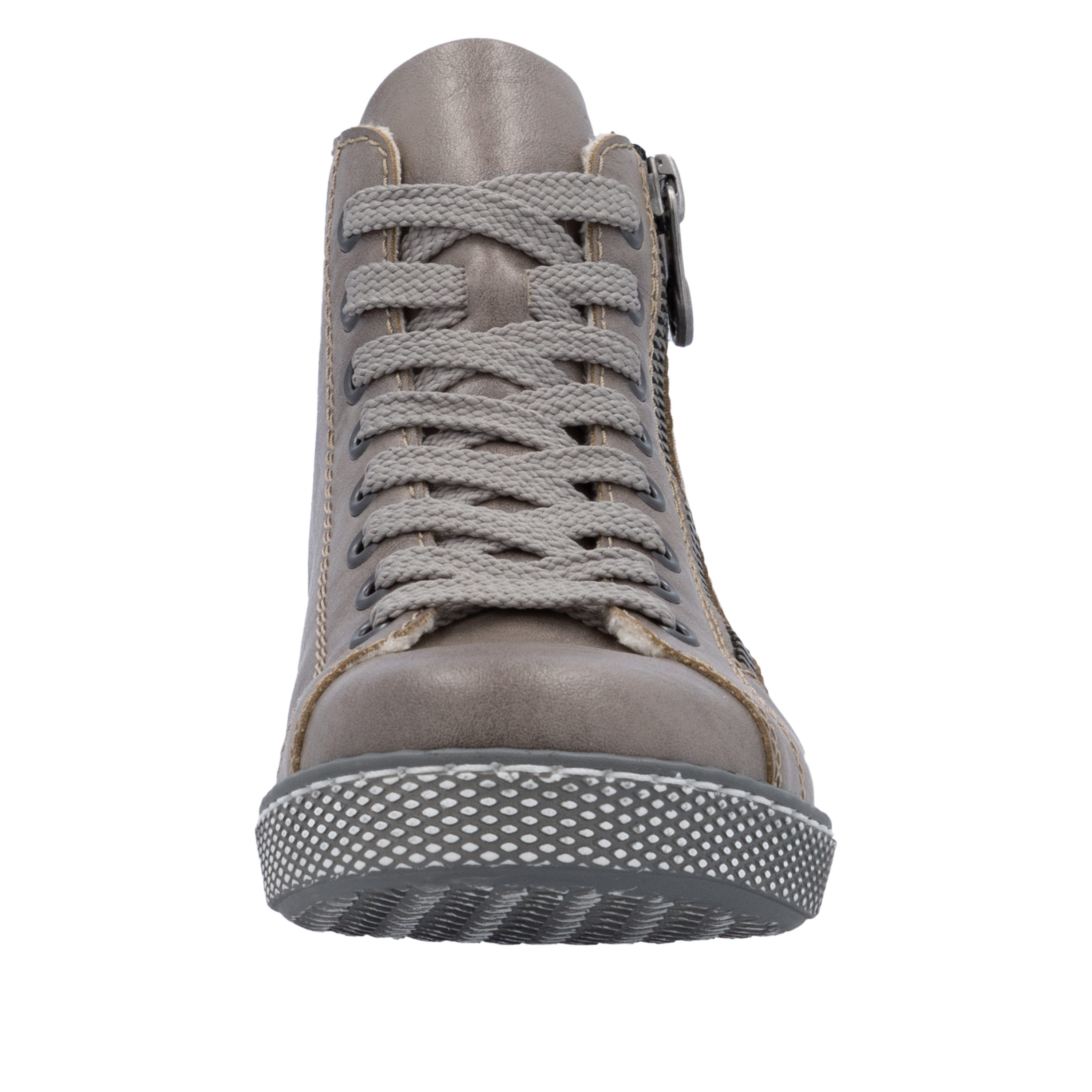 Rieker Schnürboots, Schnürstiefelette, Casual-Boots mit Reißverschluss außen