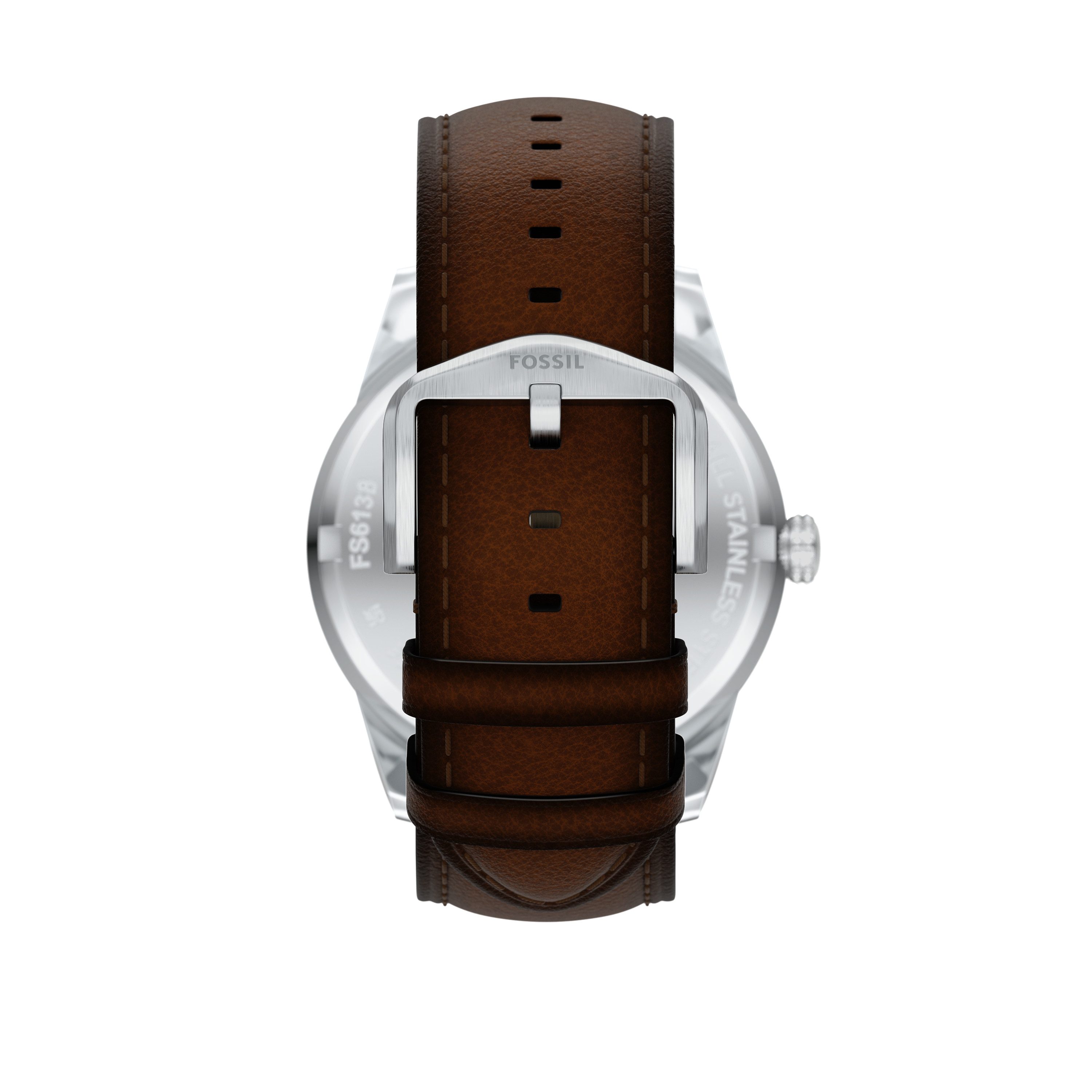 Fossil Quarzuhr Pearson FS6137, Armbanduhr, Herrenuhr, Lederarmband, analog, Tag, Wochentag