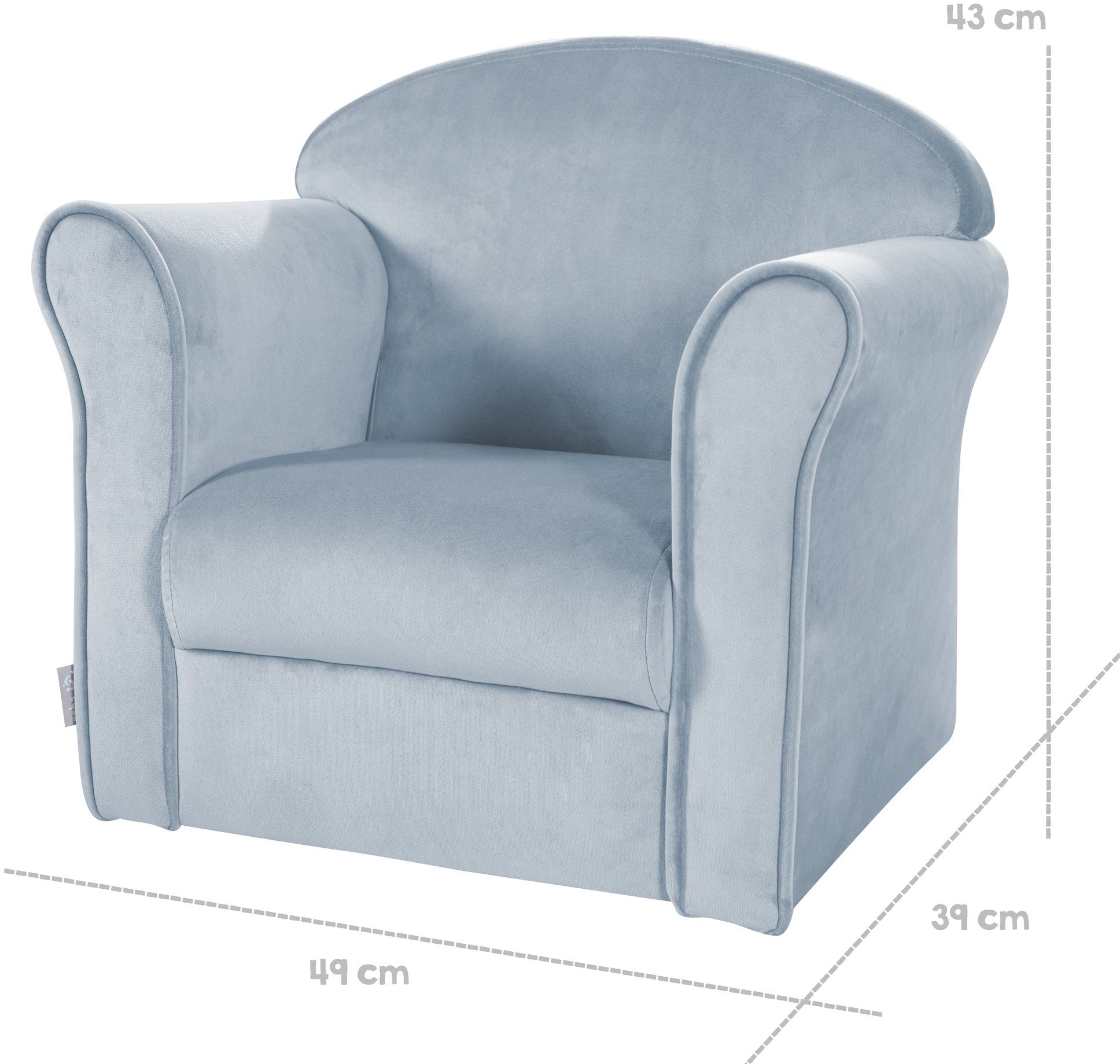 roba® Sessel Armlehnen Lil Sofa, mit hellblau/sky