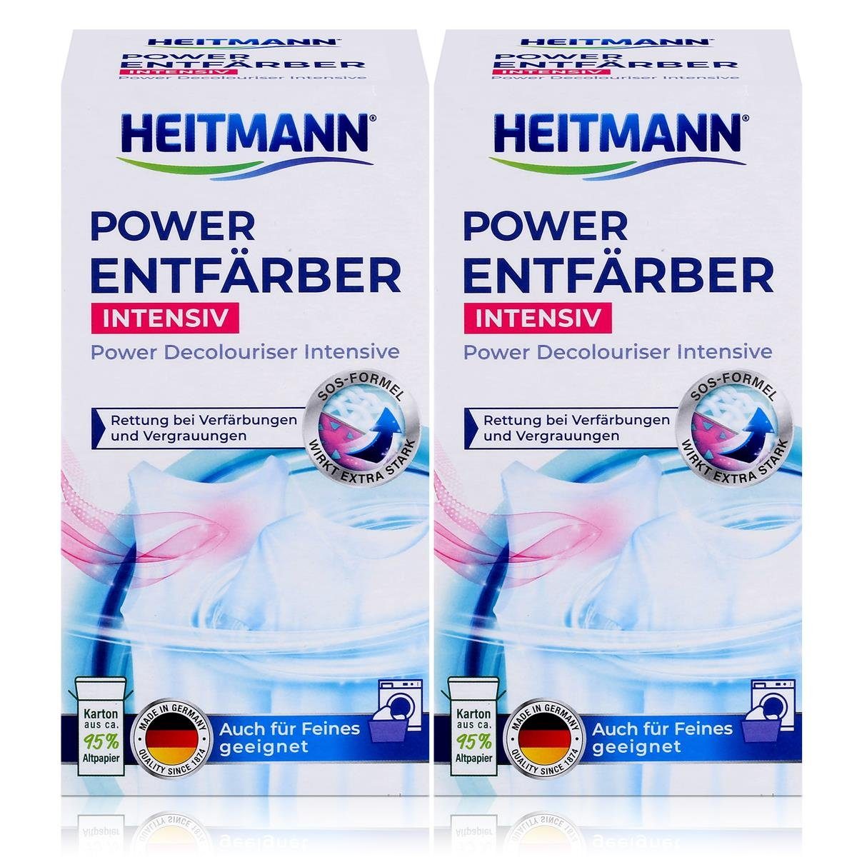 Pack) Spezialwaschmittel Power HEITMANN Entfärber Heitmann (2er 250g Intensiv