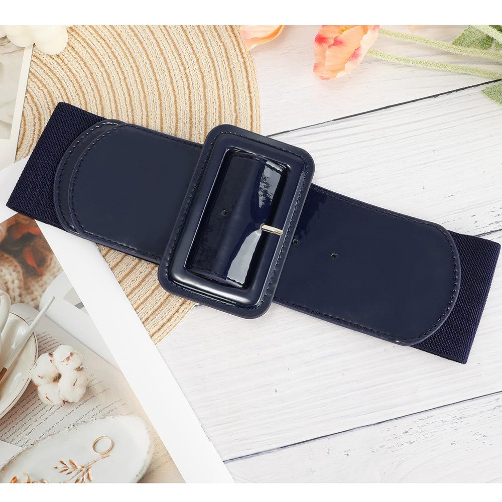 Zaewry Taillengürtel Damen Verstellbarer Taillengürtel, 7.5cm breiter Retro Gürtel – Bild 2 von 4