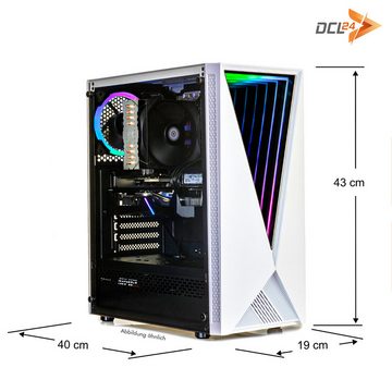 dcl24.de RGB Gaming-PC (AMD Ryzen 5 5500, RTX 4060 Ti, 16 GB RAM, 500 GB SSD, Luftkühlung, WLAN, Windows 11 Pro)