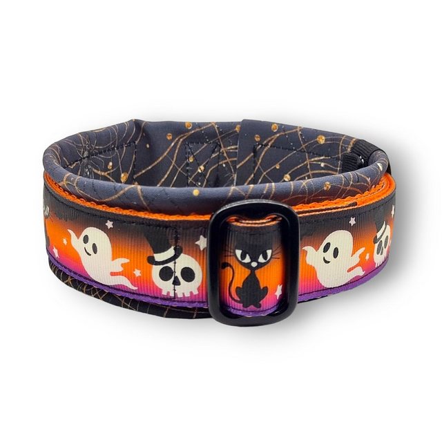 D by E Couture Hunde-Halsband „Too Cute To Spook I“, 30mm breit, Handmade