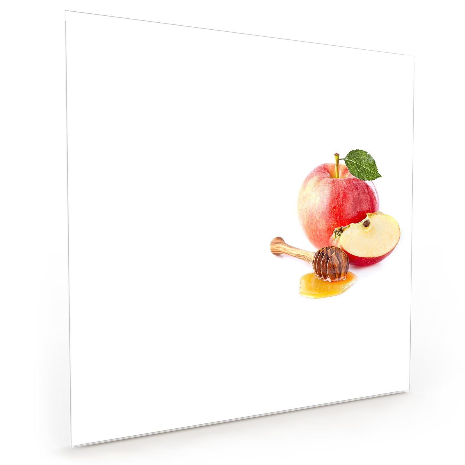 Primedeco Küchenrückwand und mit Spritzschutz Küchenrückwand Honig Apfel Glas Motiv