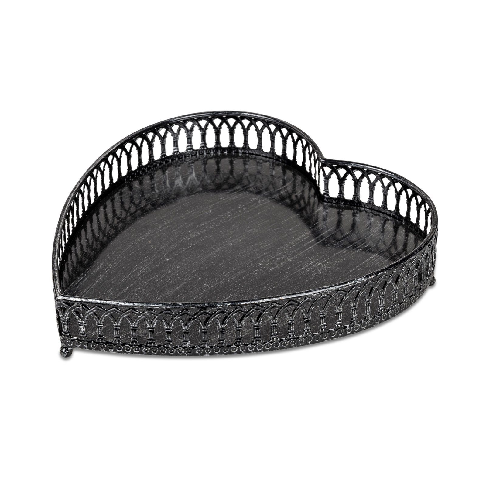 Tablett Tablett aus Metall Herz Hyde Park
