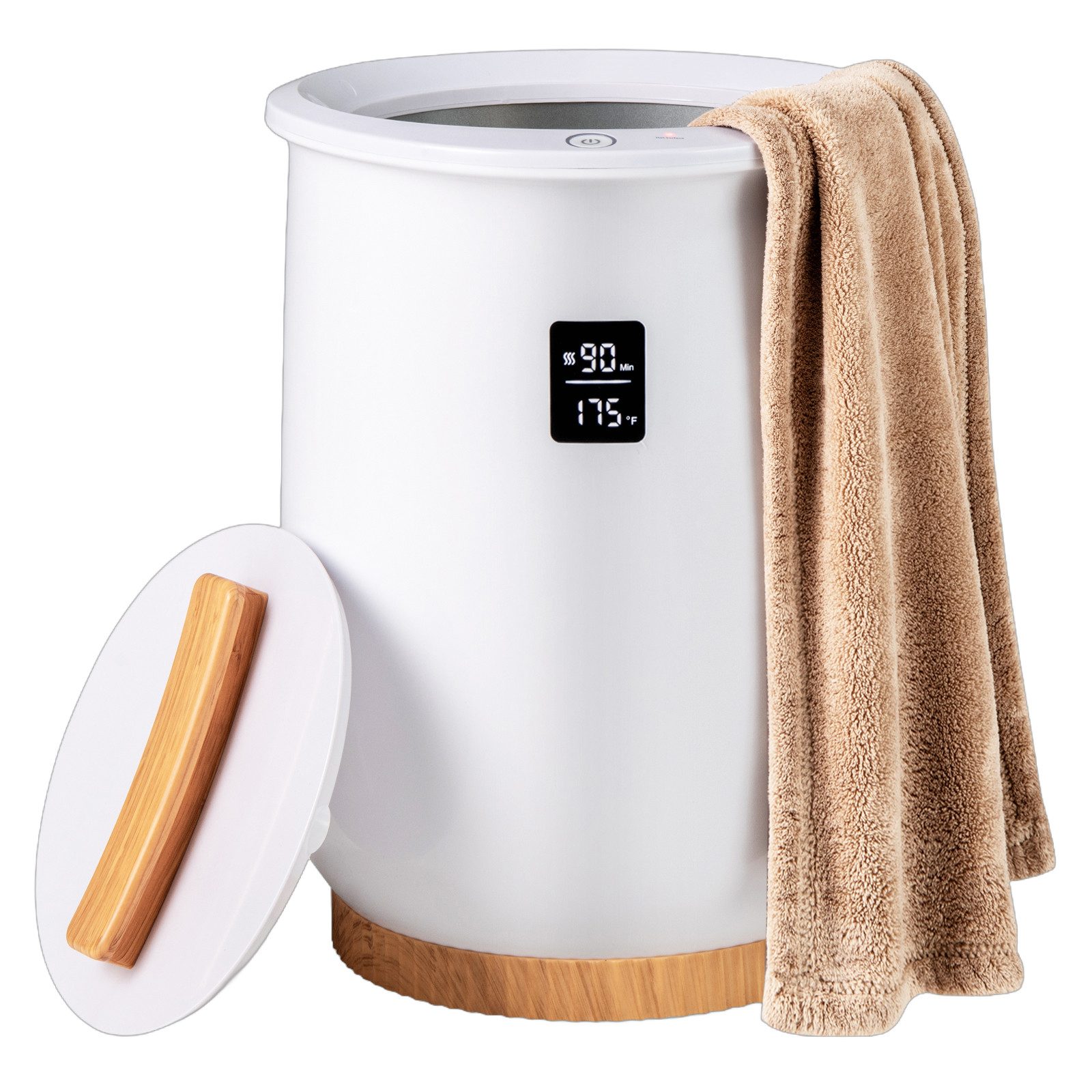 COSTWAY Badheizkörper, 20L Handtuchwärmer mit LED, 1-Knopf-Bedienung, Timer